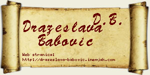 Dražeslava Babović vizit kartica
